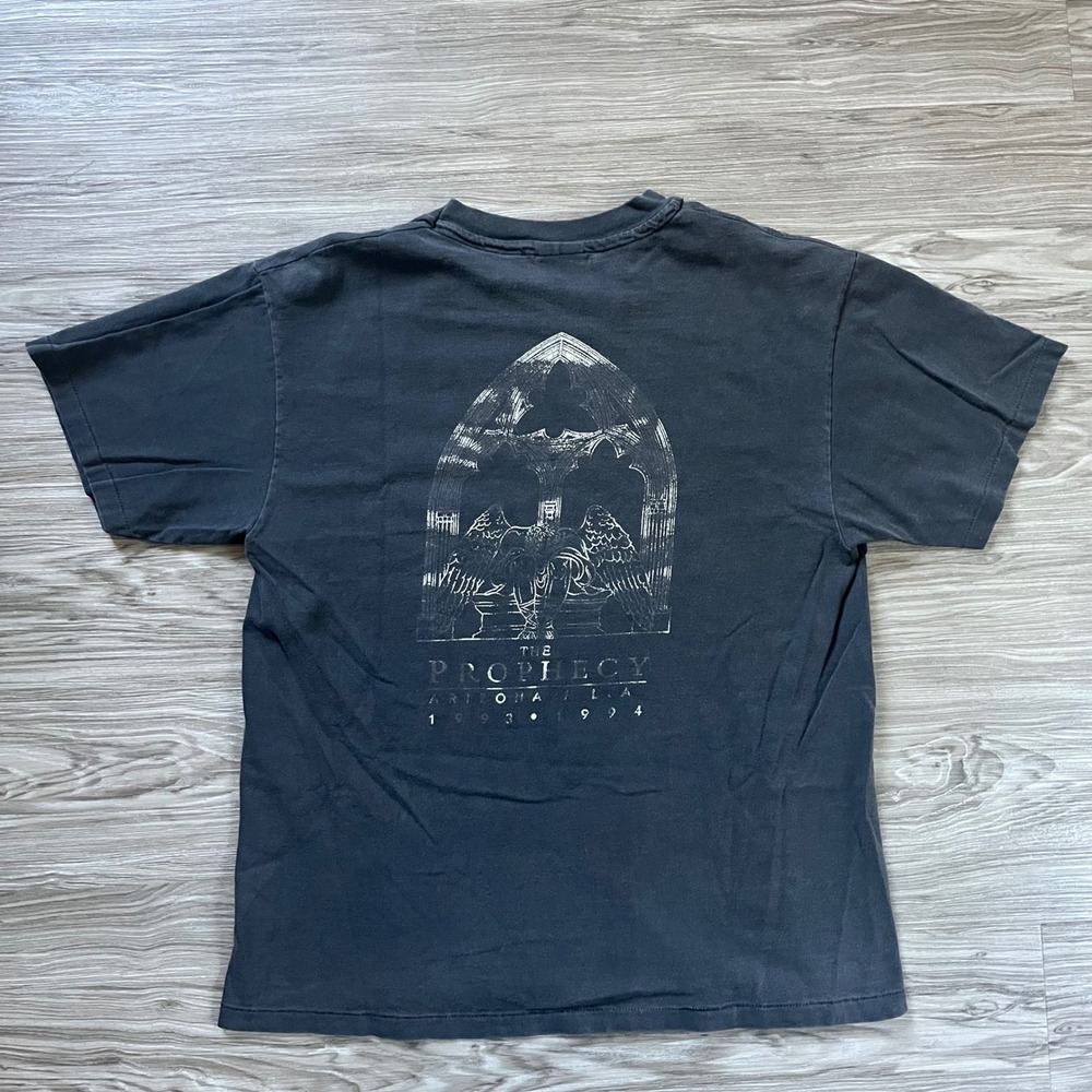 Vintage 90's The Prophecy 1994 Movie Promo Shirt Sun Faded Black Mens L